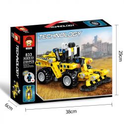RUIZHI BEE 833 non  MINI TRACTOR. bộ đồ chơi xếp lắp ráp ghép mô hình  Kỹ Thuật Công Nghệ Cao Mô Hình Phương Tiện 219 khối