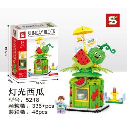 SHENG YUAN SY 5218 non  ÁNH SÁNG DƯA HẤU bộ đồ chơi xếp lắp ráp ghép mô hình Creator Sáng Tạo 336 khối