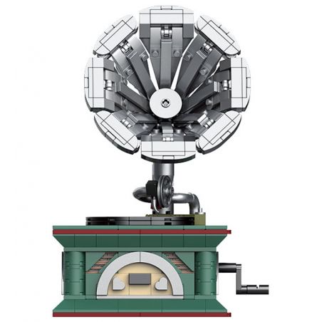 TOP TOY 16002 non  MÁY HÁT CỔ ĐIỂN bộ đồ chơi xếp lắp ráp ghép mô hình RETRO GRAMOPHONE 678 khối