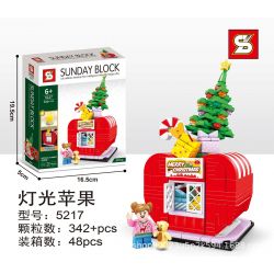 SHENG YUAN SY 5217 non  APPLE NHẸ bộ đồ chơi xếp lắp ráp ghép mô hình Creator Sáng Tạo 342 khối