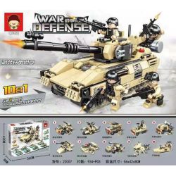 RUIZHI BEE 22007 non  BỂ SẮT VŨ TRANG 10 bộ đồ chơi xếp lắp ráp ghép mô hình WAR DEFENSE 934 khối