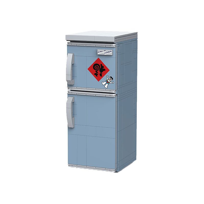 TOP TOY 16003 non  TỦ LẠNH CỔ ĐIỂN bộ đồ chơi xếp lắp ráp ghép mô hình RETRO REFRIGERATOR 678 khối