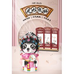 LOZ 8108 non  TINH HOA TRUNG QUỐC PANDA TRONG CHIẾC ÁO bộ đồ chơi xếp lắp ráp ghép mô hình Brickheadz Nhân Vật Đầu To 1140 khối