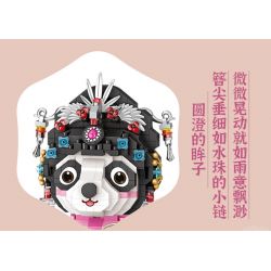 LOZ 8108 non  TINH HOA TRUNG QUỐC PANDA TRONG CHIẾC ÁO bộ đồ chơi xếp lắp ráp ghép mô hình Brickheadz Nhân Vật Đầu To 1140 khối