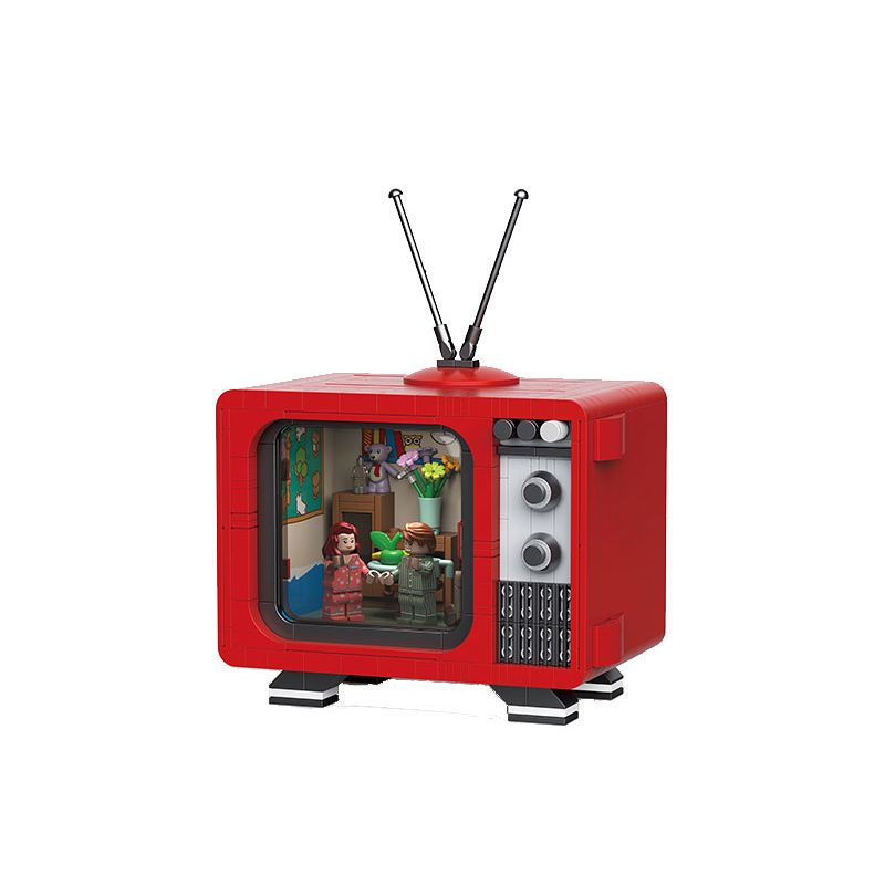 TOP TOY 16001 non  TRUYỀN HÌNH CỔ ĐIỂN bộ đồ chơi xếp lắp ráp ghép mô hình RETRO TELEVISION 645 khối