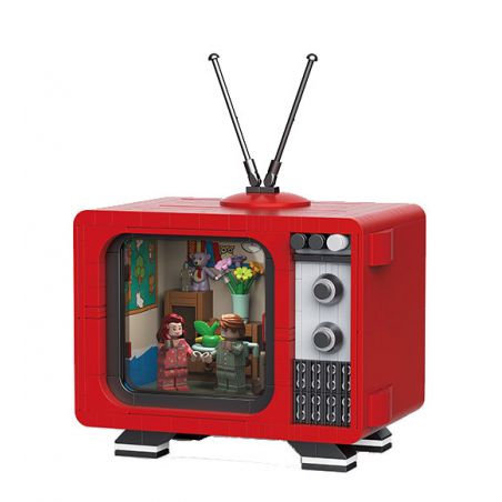 TOP TOY 16001 non  TRUYỀN HÌNH CỔ ĐIỂN bộ đồ chơi xếp lắp ráp ghép mô hình RETRO TELEVISION 645 khối
