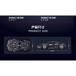 BRICKCOOL KC011 non  ĐUA XE CÔNG NGHỆ bộ đồ chơi xếp lắp ráp ghép mô hình 2223 khối