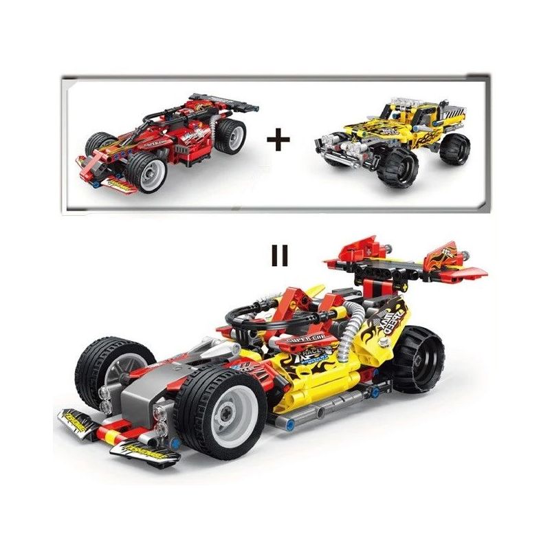 TA GAOLE T1006-1 1006-1 T1006-2 1006-2 non  BACKSTREACH 2 RED EQUATION RACING PICK MÀU VÀNG bộ đồ chơi xếp lắp ráp ghép mô hình Speed Champions Racing Cars TECHNOLOGY MIX Đua Xe Công Thức 429 khối
