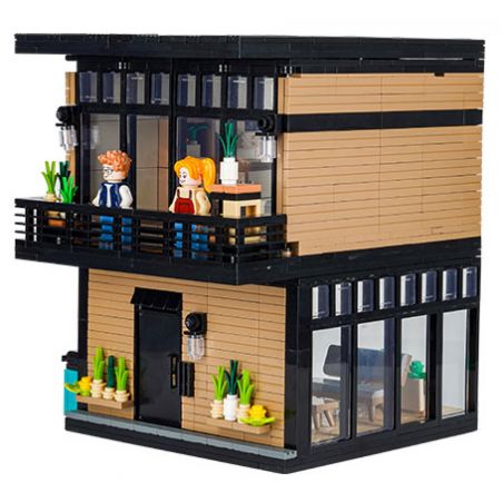 JIALE ZHUAN 61001 non  NGÔI NHÀ HIỆN ĐẠI bộ đồ chơi xếp lắp ráp ghép mô hình 1095 khối