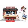 ZHEGAO JZ3001 3001 JZ3001A 3001A non  NHÀ PHỐ NHẬT BẢN 6 RƯỢU BẠCH LỬA GIAN HÀNG ĐUA CỬA SUSHI TẠP HÓA ĐẬU PHỤ bộ đồ chơi xếp lắp ráp ghép mô hình Modular Buildings Mô Hình Nhà Cửa 192 khối