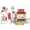 ZHEGAO JZ3001 3001 JZ3001A 3001A non  NHÀ PHỐ NHẬT BẢN 6 RƯỢU BẠCH LỬA GIAN HÀNG ĐUA CỬA SUSHI TẠP HÓA ĐẬU PHỤ bộ đồ chơi xếp lắp ráp ghép mô hình Modular Buildings Mô Hình Nhà Cửa 192 khối