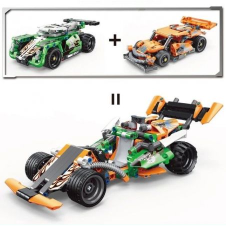 TA GAOLE T1005-1 1005-1 T1005-2 1005-2 non  XE ROLLEY 2. bộ đồ chơi xếp lắp ráp ghép mô hình Mini Racing Pacemaker TECHNOLOGY MIX Đua Xe Mini 459 khối