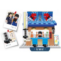ZHEGAO JZ3001 3001 JZ3001A 3001A non  NHÀ PHỐ NHẬT BẢN 6 RƯỢU BẠCH LỬA GIAN HÀNG ĐUA CỬA SUSHI TẠP HÓA ĐẬU PHỤ bộ đồ chơi xếp lắp ráp ghép mô hình Modular Buildings Mô Hình Nhà Cửa 192 khối
