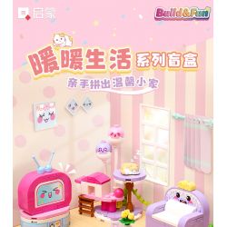 Enlighten 35016 Qman 35016 non  NUAN LIFE BLIND BOX 10 MẪU KHUNG LEO CHO MÈO BÀN TRANG ĐIỂM ĐÀN PIANO NHỎ GHẾ SOFA TV CHĂN TỦ LẠNH CON LĂN MÁY NƯỚNG BÁNH MÌ BỒN TẮM bộ đồ chơi xếp lắp ráp ghép mô hình Tastingbrick BUILD&FUN