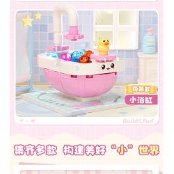 Enlighten 35016 Qman 35016 non  NUAN LIFE BLIND BOX 10 MẪU KHUNG LEO CHO MÈO BÀN TRANG ĐIỂM ĐÀN PIANO NHỎ GHẾ SOFA TV CHĂN TỦ LẠNH CON LĂN MÁY NƯỚNG BÁNH MÌ BỒN TẮM bộ đồ chơi xếp lắp ráp ghép mô hình Tastingbrick BUILD&FUN