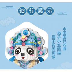 LOZ 8101 non  TINH HOA QUỐC GIA XIAOSHENG PANDA bộ đồ chơi xếp lắp ráp ghép mô hình Brickheadz Nhân Vật Đầu To 1180 khối