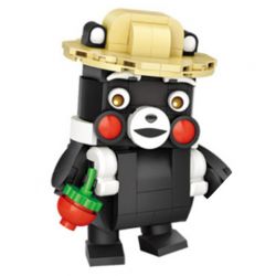 LOZ 1466 non  GẤU KUMAMOTO bộ đồ chơi xếp lắp ráp ghép mô hình Brickheadz Nhân Vật Đầu To 230 khối