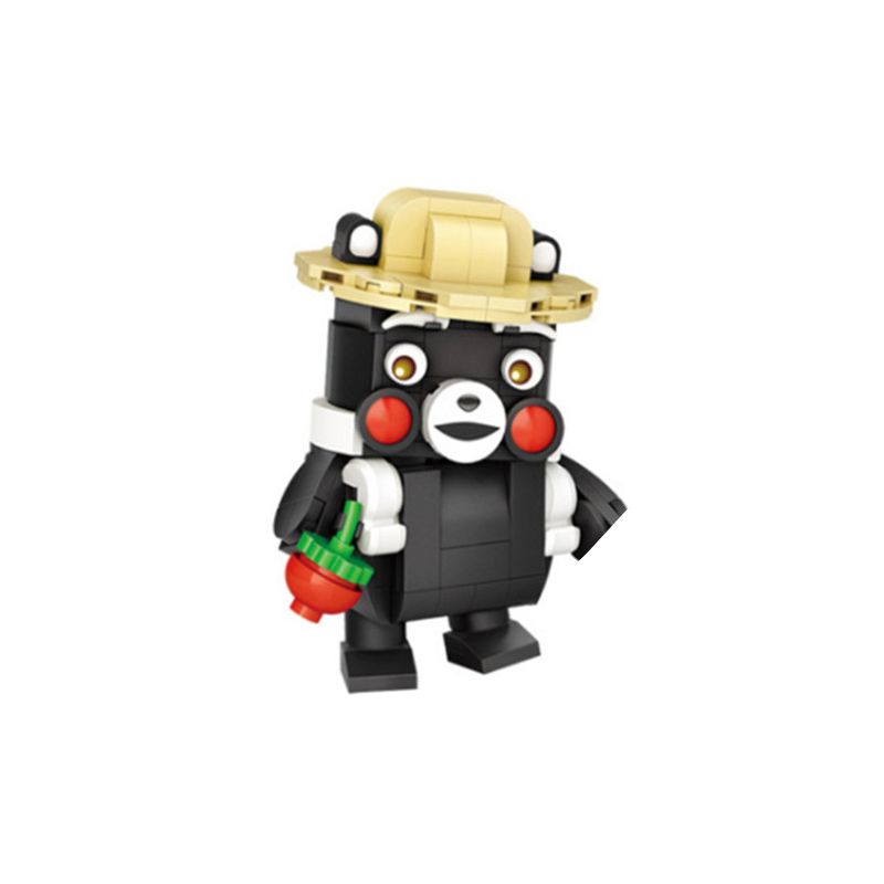 LOZ 1466 non  GẤU KUMAMOTO bộ đồ chơi xếp lắp ráp ghép mô hình Brickheadz Nhân Vật Đầu To 230 khối