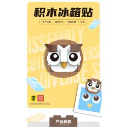 Decool 53005 Jisi 53005 non  ĐỘNG VẬT bộ đồ chơi xếp lắp ráp ghép mô hình FRIDGE MAGNETS