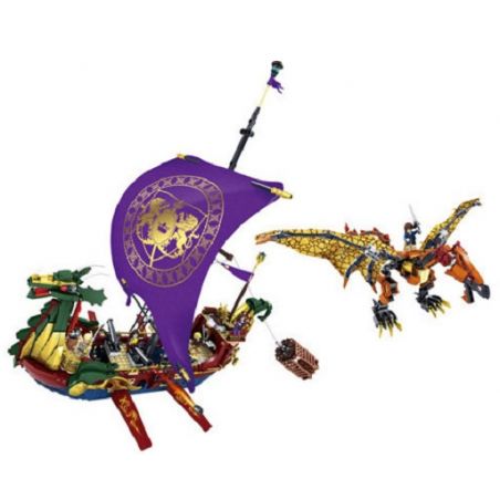 Kazi KY87018 87018 non  HÀNH TRÌNH CỦA NGƯỜI BƯỚC CHÂN BÌNH MINH bộ đồ chơi xếp lắp ráp ghép mô hình The Chronicles Of Narnia PIRATE LEGEND SHIP Biên Niên Sử Narnia 1299 khối