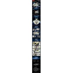 SUPER 18K K110 non  TÀU VŨ TRỤ BÓNG MA KHÁNG CHIẾN bộ đồ chơi xếp lắp ráp ghép mô hình Star Wars GHOST VCX-100 LIGHT FREIGHTER Chiến Tranh Giữa Các Vì Sao 4577 khối