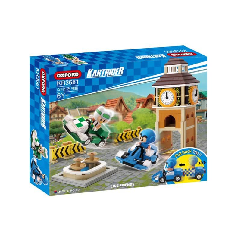 OXFORD KR3681 3681 non  CUỘC CHIẾN TỐC ĐỘ bộ đồ chơi xếp lắp ráp ghép mô hình Crazy Racing KARTRIDER:스피드전 배틀 Đua Xe Điên Loạn