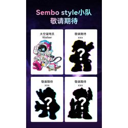 SEMBO 203401 non  NGƯỜI ĐI BỘ NGOÀI KHÔNG GIAN bộ đồ chơi xếp lắp ráp ghép mô hình 818 khối