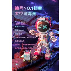 SEMBO 203401 non  NGƯỜI ĐI BỘ NGOÀI KHÔNG GIAN bộ đồ chơi xếp lắp ráp ghép mô hình 818 khối