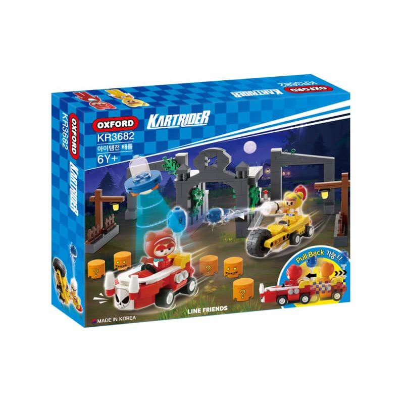 OXFORD KR3682 3682 non  CHIẾN TRANH CHỐNG ĐỠ bộ đồ chơi xếp lắp ráp ghép mô hình Crazy Racing KARTRIDER:아이템전 배틀 Đua Xe Điên Loạn