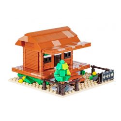 JIALE ZHUAN 81005 non  NHÀ TATAR bộ đồ chơi xếp lắp ráp ghép mô hình CHINESE TRADITIONAL HOUSE 368 khối