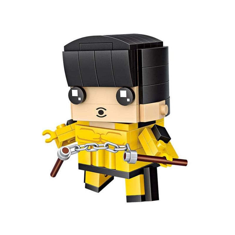 LOZ 1435 non  BRUCE LEE bộ đồ chơi xếp lắp ráp ghép mô hình Brickheadz Nhân Vật Đầu To 111 khối