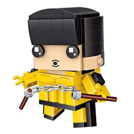 LOZ 1435 non  BRUCE LEE bộ đồ chơi xếp lắp ráp ghép mô hình Brickheadz Nhân Vật Đầu To 111 khối