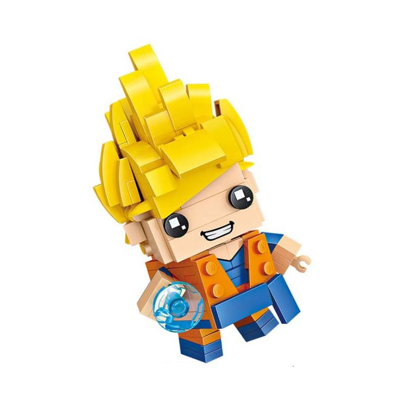 LOZ 1433 non  BẢY VIÊN NGỌC RỒNG SIÊU SAIYAN SON GOKU bộ đồ chơi xếp lắp ráp ghép mô hình Brickheadz Nhân Vật Đầu To 200 khối