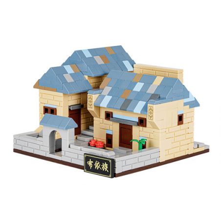 JIALE ZHUAN 81002 non  NHÀ DÂN GIAN BUYI bộ đồ chơi xếp lắp ráp ghép mô hình CHINESE TRADITIONAL HOUSE 394 khối