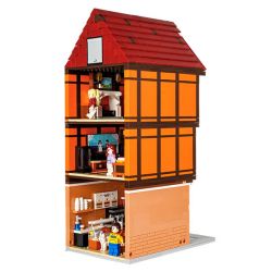 JIALE ZHUAN 61005 non  QUÁN CÀ PHÊ CỦA BART bộ đồ chơi xếp lắp ráp ghép mô hình BUTT'S COFFEE SHOP 1412 khối