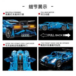 JP 88002 non  BUGATI. bộ đồ chơi xếp lắp ráp ghép mô hình  BUGATTI BOLIDE Kỹ Thuật Công Nghệ Cao Mô Hình Phương Tiện 521 khối