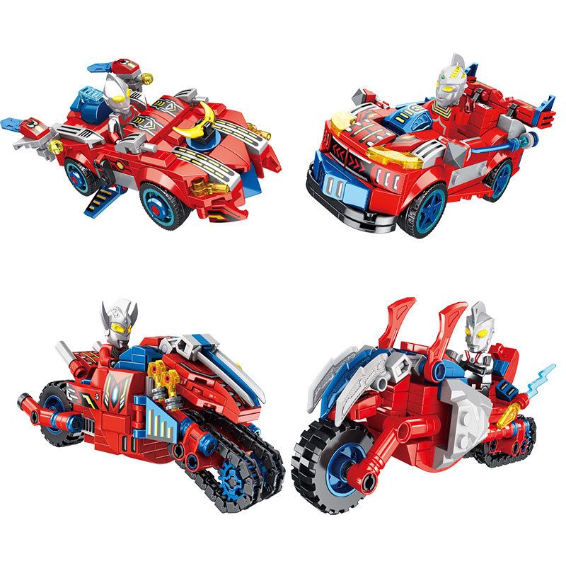 PanlosBrick 690032 690032A 690032B 690032C 690032D Panlos Brick 690032 690032A 690032B 690032C 690032D non  XE NGỰA ANH HÙNG 4 MÔ HÌNH bộ đồ chơi xếp lắp ráp ghép mô hình Ultraman Vệ Binh Vũ Trụ Siêu Nhân Điện Quang 884 khối