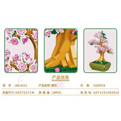 FAIR 9111 non  HOA ANH ĐÀO bộ đồ chơi xếp lắp ráp ghép mô hình Flowers SAKURA 550 khối