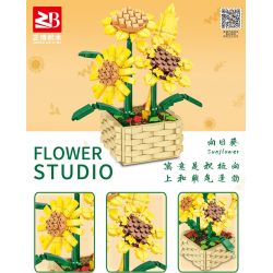 FAIR 9110 non  HƯỚNG DƯƠNG bộ đồ chơi xếp lắp ráp ghép mô hình Flowers SUNFLOWER Hoa 550 khối