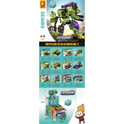 SEMBO 103275 103276 103277 103278 103279 103274 non  GIÁP THÉP CÔNG NGHIỆP NẶNG 6 TỔ HỢP bộ đồ chơi xếp lắp ráp ghép mô hình Transformers MECHA OF STEEL Robot Đại Chiến Người Máy Biến Hình 600 khối