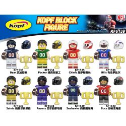 KOPF KF6139 6139 KF1533 1533 KF1534 1534 KF1535 1535 KF1536 1536 KF1537 1537 KF1538 1538 KF1539 1539 KF1540 1540 non  HÀNG TRĂM NGƯỜI 8 CHƠI BÓNG BẦU DỤC bộ đồ chơi xếp lắp ráp ghép mô hình Sports NATIONAL FOOTBALL LEAGUE Thể Thao