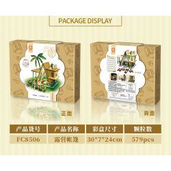 FORANGE FC8506 8506 non  LỀU CẮM TRẠI bộ đồ chơi xếp lắp ráp ghép mô hình DREAM COTTAGE 579 khối