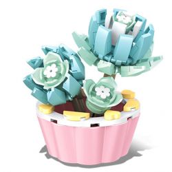 SEMBO 611049 non  BƠI RUO YOULAN bộ đồ chơi xếp lắp ráp ghép mô hình BLOCK FLORIST 108 khối