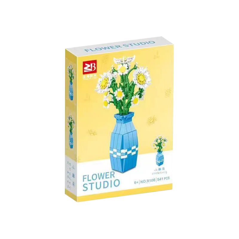 FAIR 9106 non  BÔNG CÚC NHỎ bộ đồ chơi xếp lắp ráp ghép mô hình Flowers LITTLE DAISY Hoa 541 khối