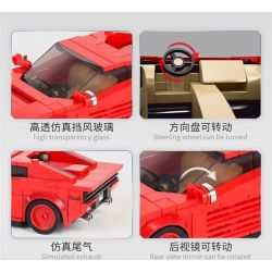 MouldKing 27012 Mould King 27012 non  SIÊU XE FERRARI bộ đồ chơi xếp lắp ráp ghép mô hình  FERRARI TESTAROSSA Kỹ Thuật Công Nghệ Cao Mô Hình Phương Tiện 316 khối