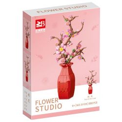 FAIR 9105 non  HOA ĐÀO bộ đồ chơi xếp lắp ráp ghép mô hình Flowers PEACH BLOSSOM 550 khối