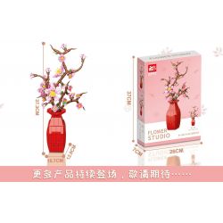 FAIR 9105 non  HOA ĐÀO bộ đồ chơi xếp lắp ráp ghép mô hình Flowers PEACH BLOSSOM 550 khối