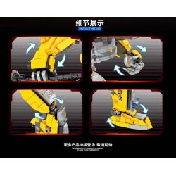 ZHEGAO Q6003 6003 non  TYRANNOSAURUS REX CƠ KHÍ BA THAY ĐỔI bộ đồ chơi xếp lắp ráp ghép mô hình 1130 khối