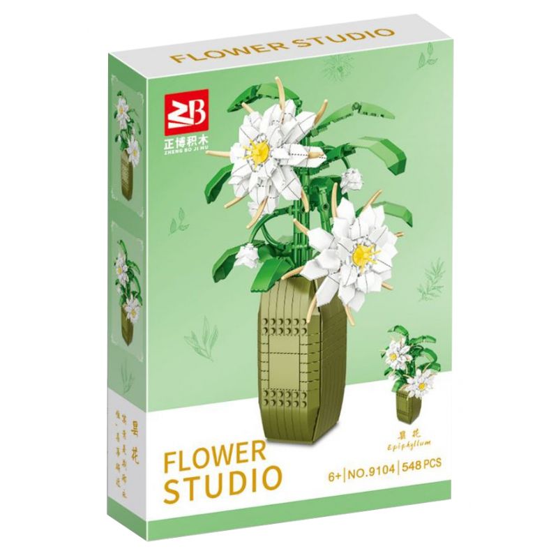 FAIR 9104 non  BIỂU MÔ bộ đồ chơi xếp lắp ráp ghép mô hình Flowers EPIPHYLLUM Hoa 548 khối