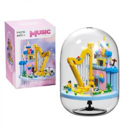 MOYU BLOCK MY97071 97071 non  HỘP NHẠC ĐÀN HẠC bộ đồ chơi xếp lắp ráp ghép mô hình Creator Sáng Tạo 1109 khối